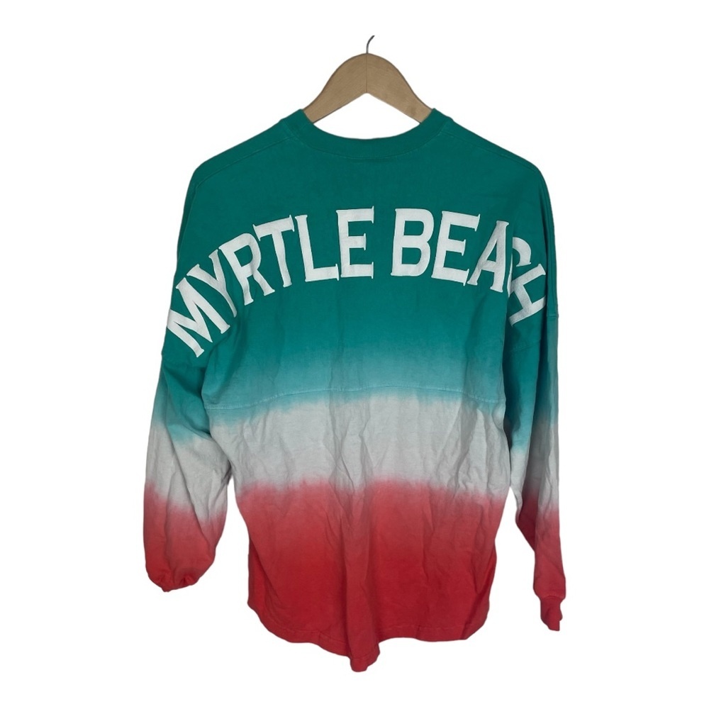 Spirit Jersey Myrtle Beach‎ Ombre Green Orange Long Sleeve Size Small